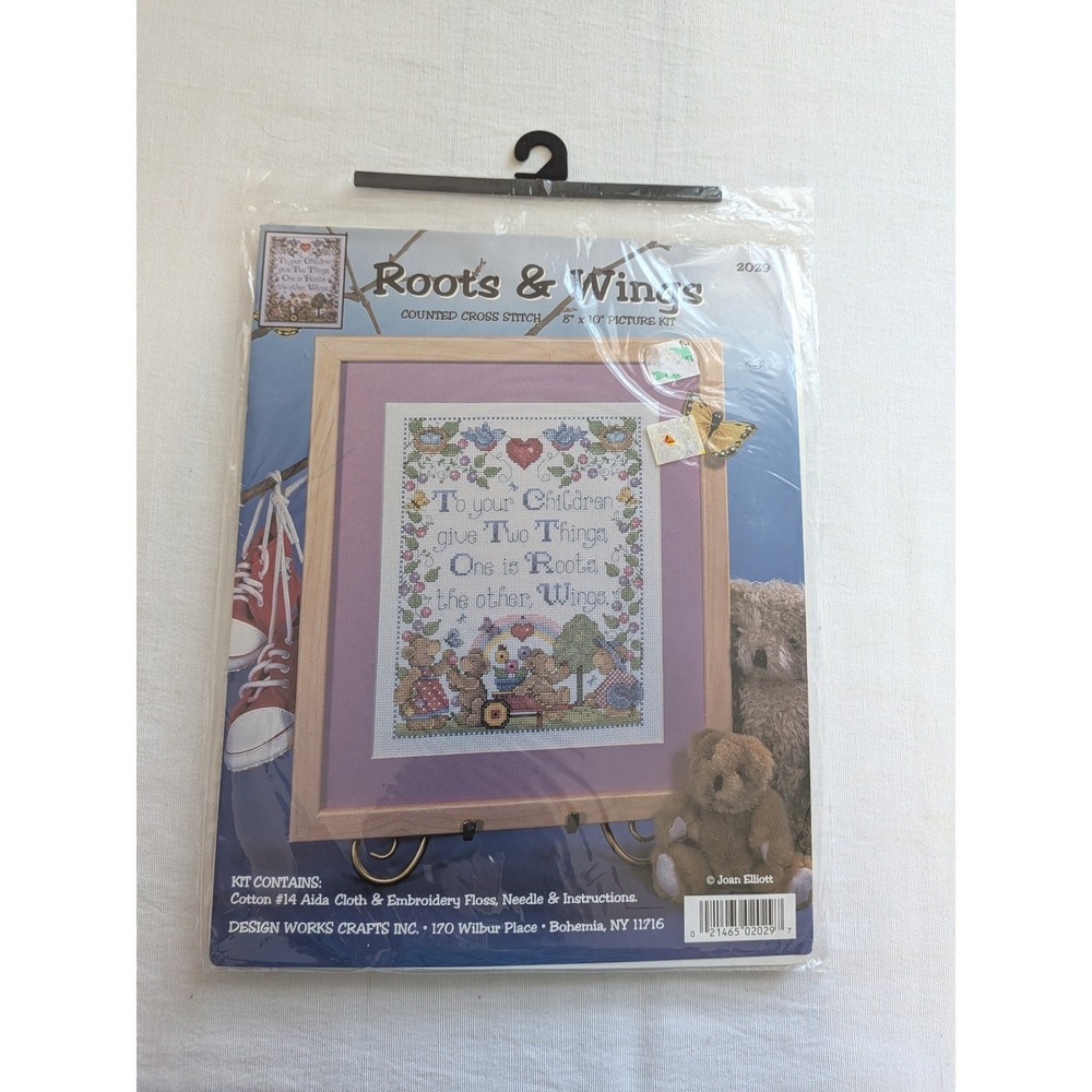 Design Works Cross Stitch Kit Unisex 8x10 New Roots & Wings Joan Elliott 2029
